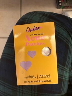 Orchid Acne Patches - Yellow Packaging with Pink & Purple Accents